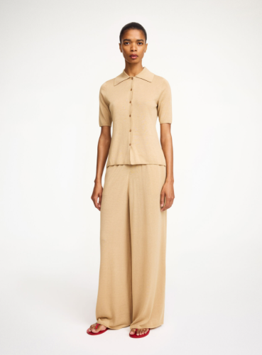 By Malene Birger PF25 - Dotta blouse - dark sand