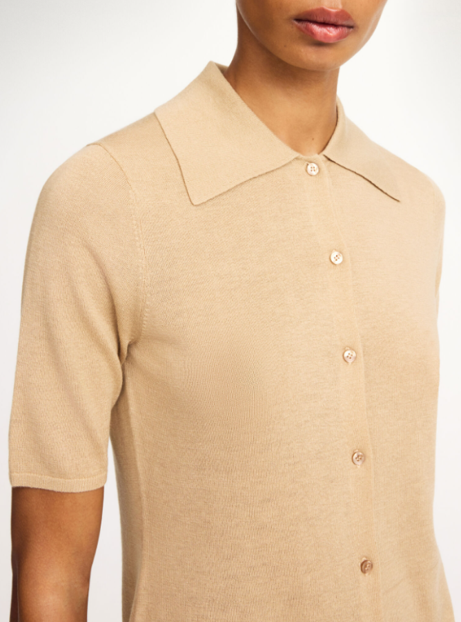 By Malene Birger PF25 - Dotta blouse - dark sand