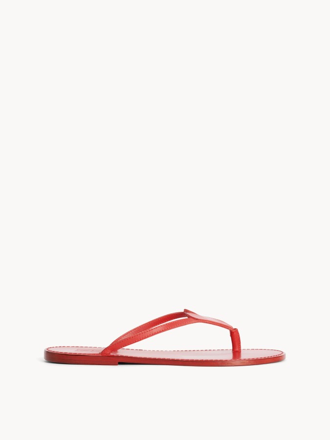 By Malene Birger PF25 - Lalla leather sandals Jester Red