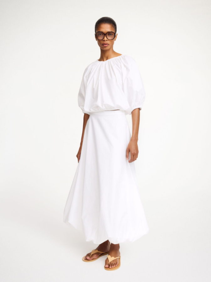 By Malene Birger PF25 - Lelow organic cotton blouse - Pure white