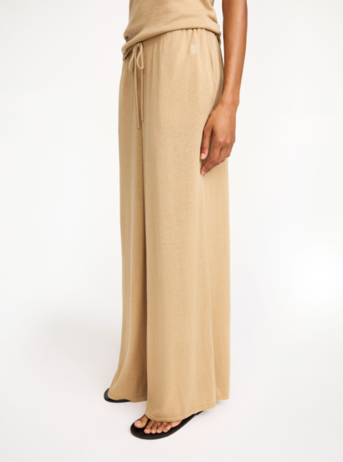 By Malene Birger PF25 - Piscata wide-leg trousers - Dark sand 