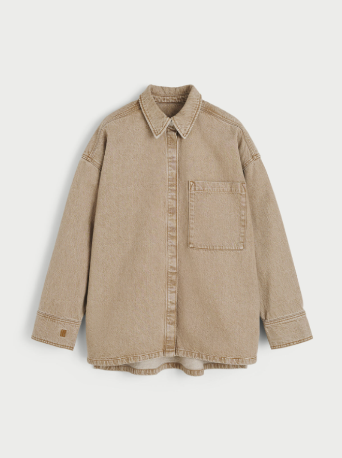By Malene Birger PF26 - Dea organic cotton denim shirt - Toasted Coconut