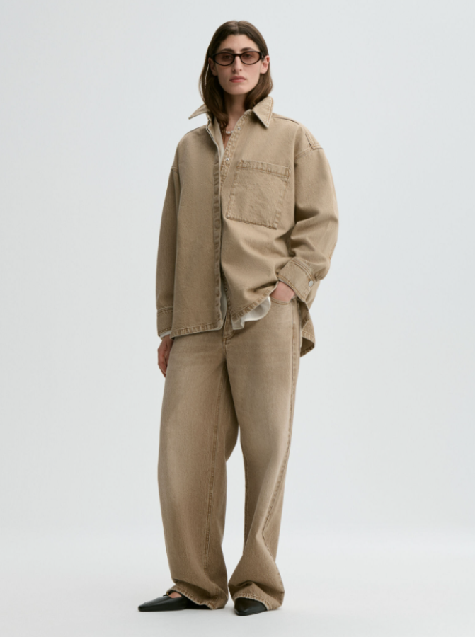 By Malene Birger PF26 - Dea organic cotton denim shirt - Toasted Coconut