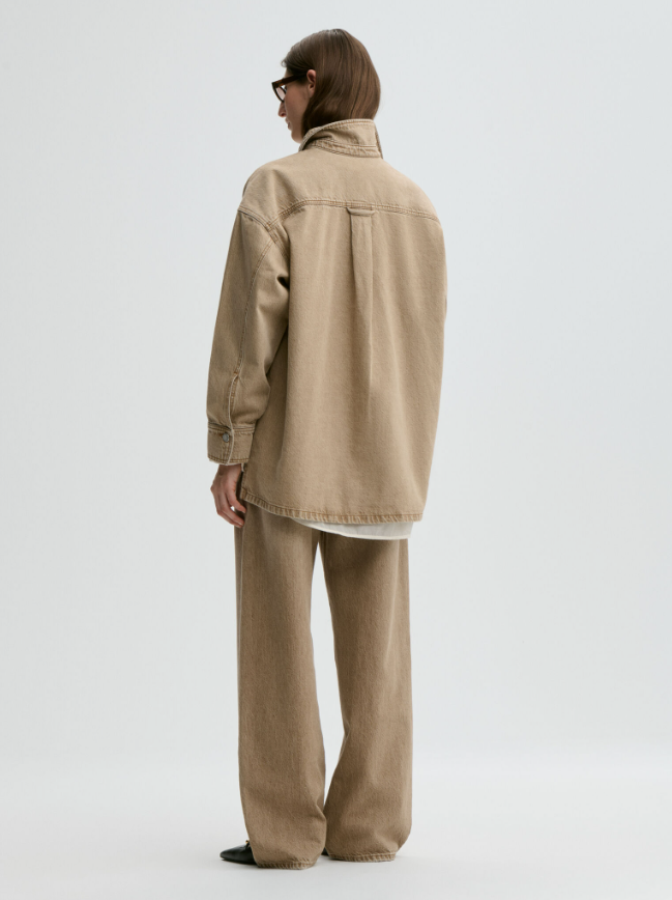 By Malene Birger PF26 - Dea organic cotton denim shirt - Toasted Coconut