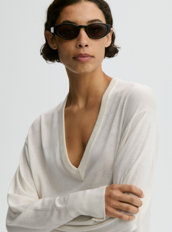 By Malene Birger PF26 - Derya sweater - Soft white By Malene Birger PF26 - Derya sweater - Soft white