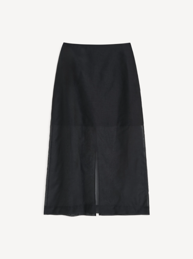 By Malene Birger PF26 - Esta silk organza skirt - Black