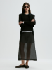 By Malene Birger PF26 - Esta silk organza skirt - Black
