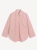 By Malene Birger PS25 - Derris organic cotton shirt - Red white strip