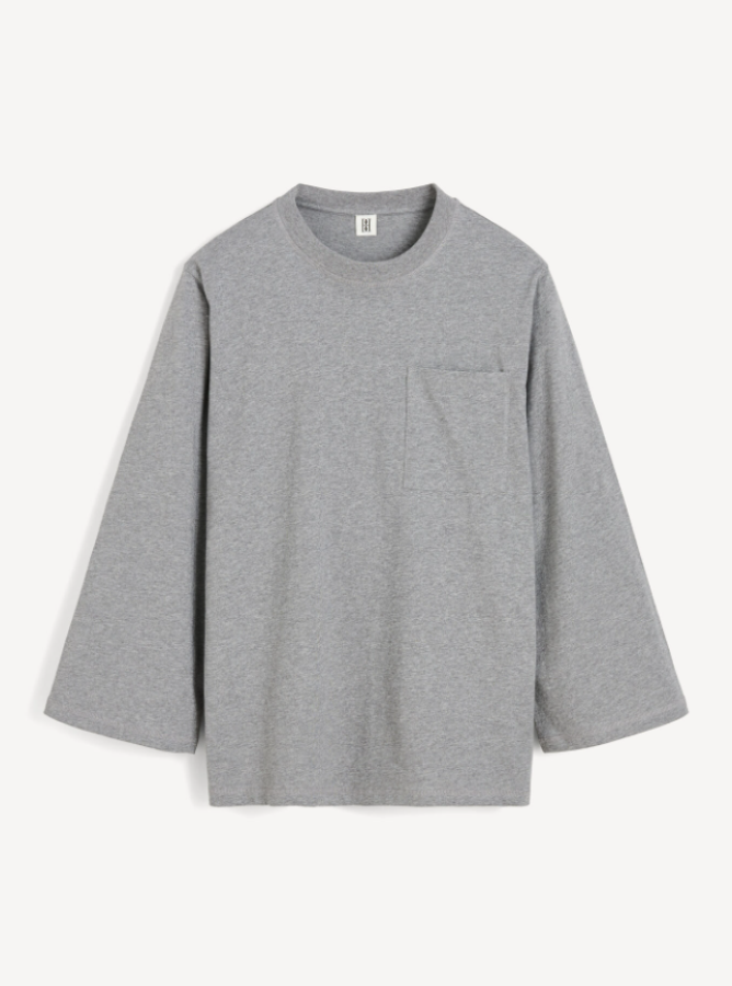 By Malene Birger PS25 - Fayeh oversized longsleeve - Grey Melange