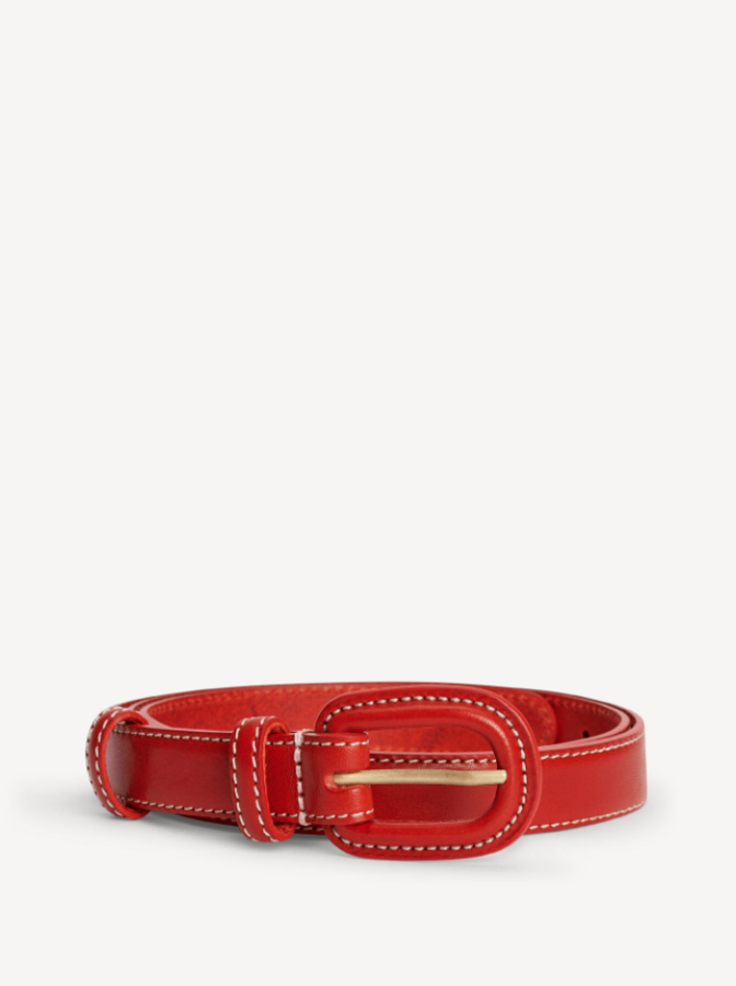 By Malene Birger PS25 - Salio leather belt - Dark Chilli