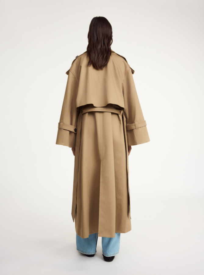 By Malene Birger SS25  - Alaya trench coat - Fosil