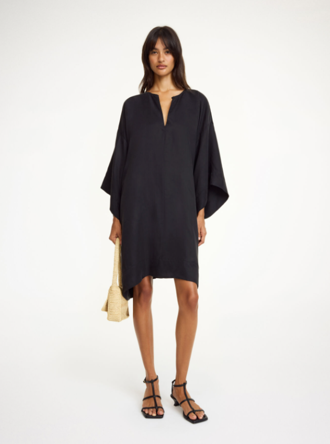 By Malene Birger SS25 - Cime midi dress - black