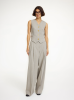 By Malene Birger SS25 - Cymbaria trousers - Grey Brown Melange