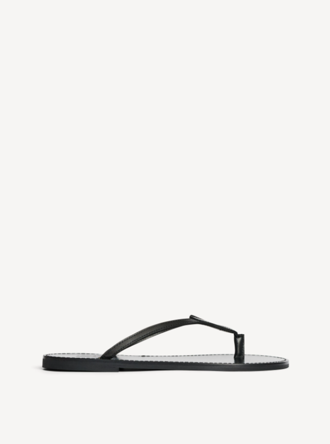 By Malene Birger SS25 - Lalla leather sandals - Black