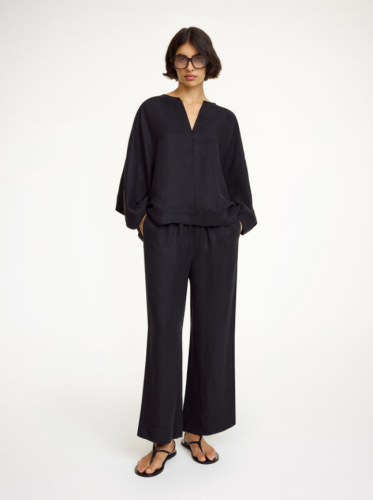 By Malene Birger SS25 - Mirabello wide-leg trousers - Black