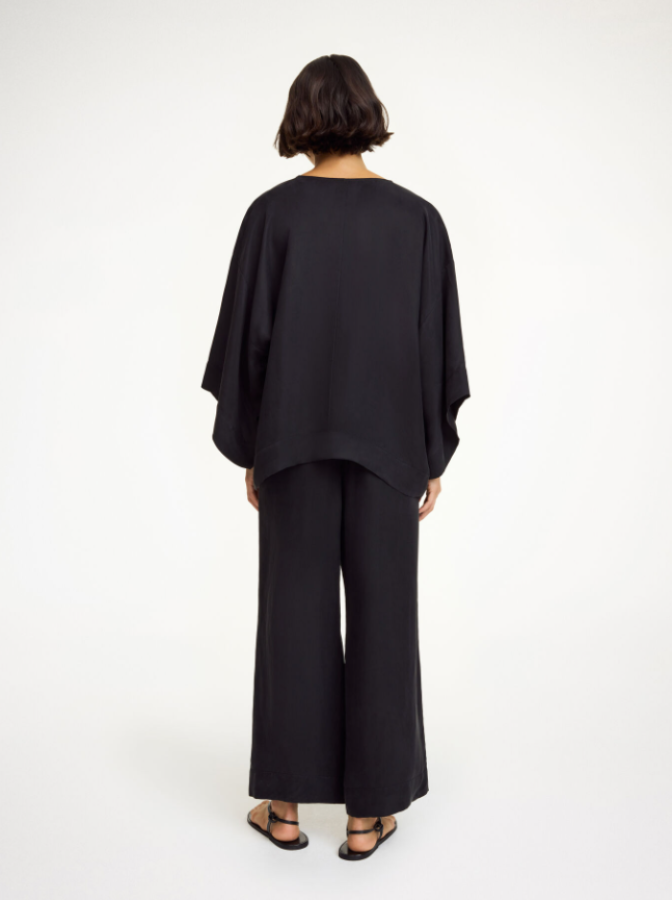 By Malene Birger SS25 - Mirabello wide-leg trousers - Black