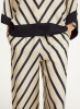 By Malene Birger SS25 - Mirabello wide-leg trousers - Diagonal Stripe