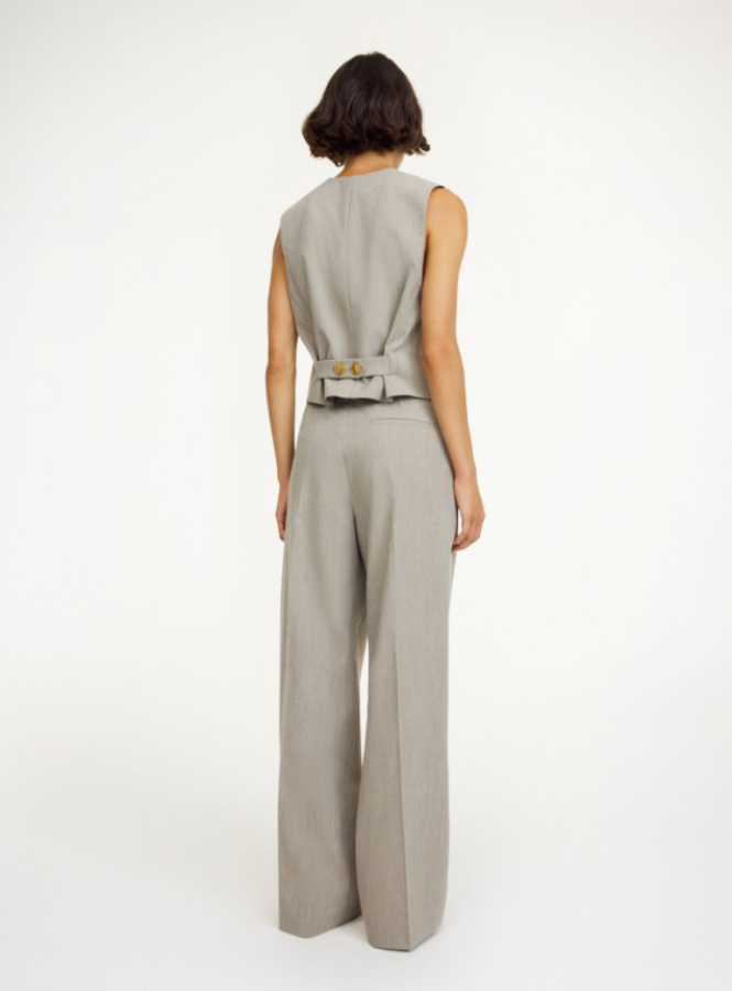 By Malene Birger SS25 - Occa waistcoat - Grey Brown Melange