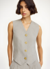 By Malene Birger SS25 - Occa waistcoat - Grey Brown Melange