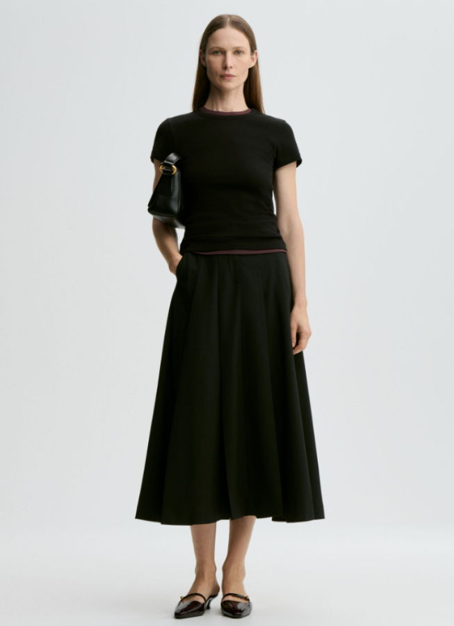 By Malene Birger SS26 - Alicia organic cotton T-shirt - Black