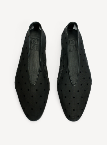 By Malene Birger SS26 - Ayda Polka Dot ballerinas - Black