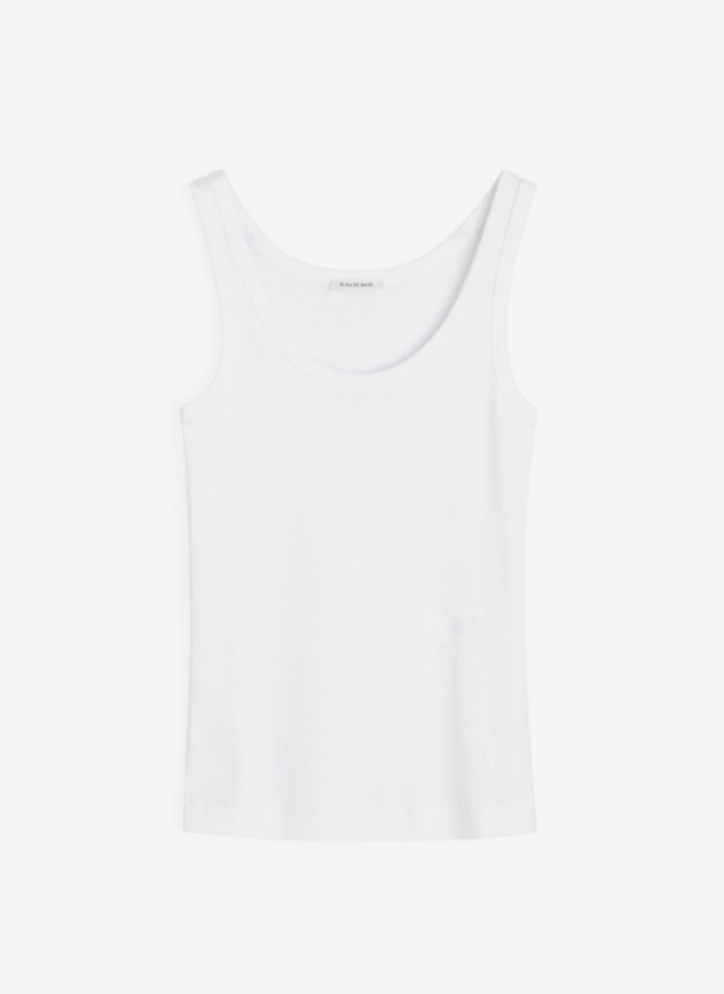 By Malene birger SS26 - Dali organic cotton tank top - white By Malene birger SS26 - Dali organic cotton tank top - white