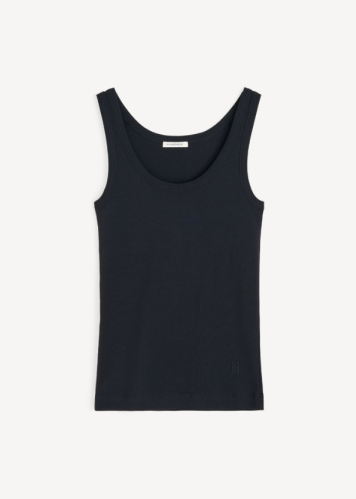 By Malene Birger SS26 - Dali organic cotton tank top - Black