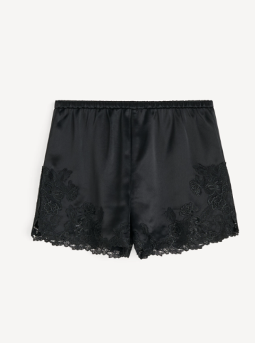 By Malene Birger SS26 -  Eri satin shorts - Black