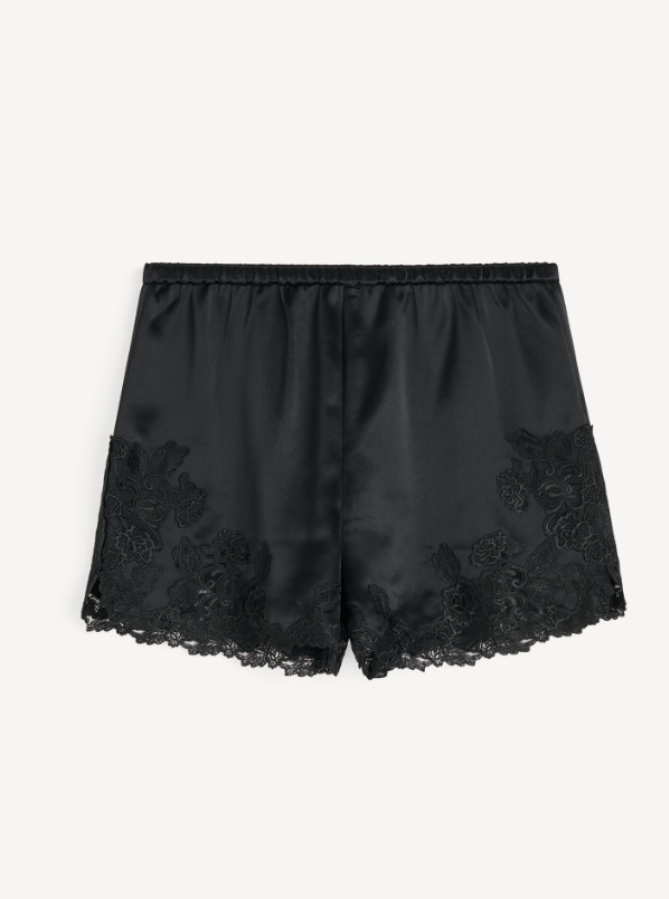 By Malene Birger SS26 -  Eri satin shorts - Black