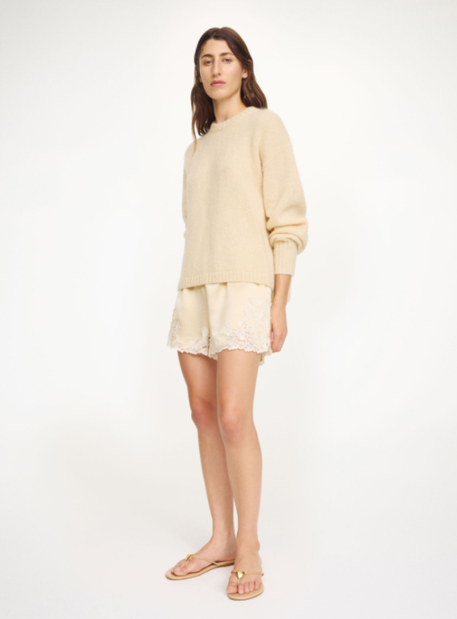 By Malene Birger SS26 - Eri satin shorts - Cream