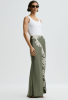 By Malene birger SS26 - Erika maxi skirt - Deep Lichen Green