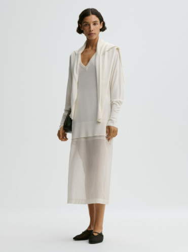 By Malene Birger PF26 - Esta silk organza skirt - Soft white