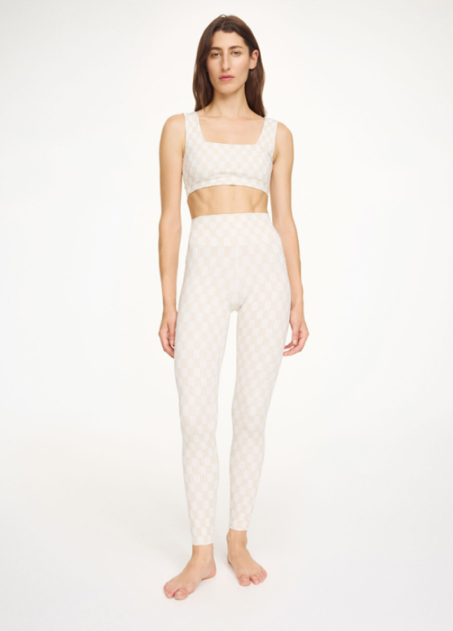By Malene Birger SS26- Polene athletic leggings -  Dark Sand Monogram