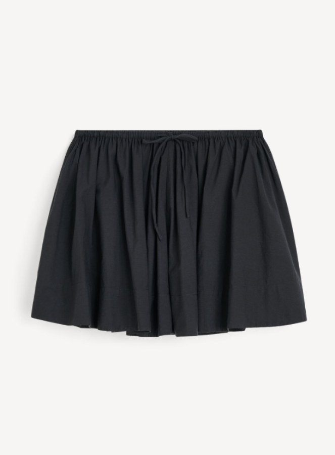 By Malene Birger SS26 - Rapheo organic cotton mini skirt - Black By Malene Birger SS26 - Rapheo organic cotton mini skirt - Black