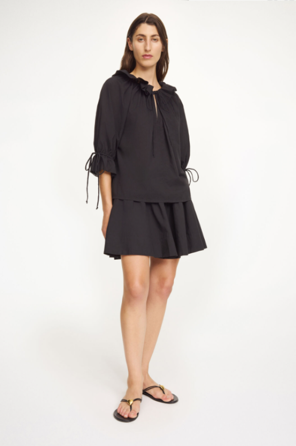 By Malene Birger SS26 - Rapheo organic cotton mini skirt - Black By Malene Birger SS26 - Rapheo organic cotton mini skirt - Black