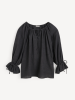 By Malene birger SS26 - Rose Weave blouse - Black