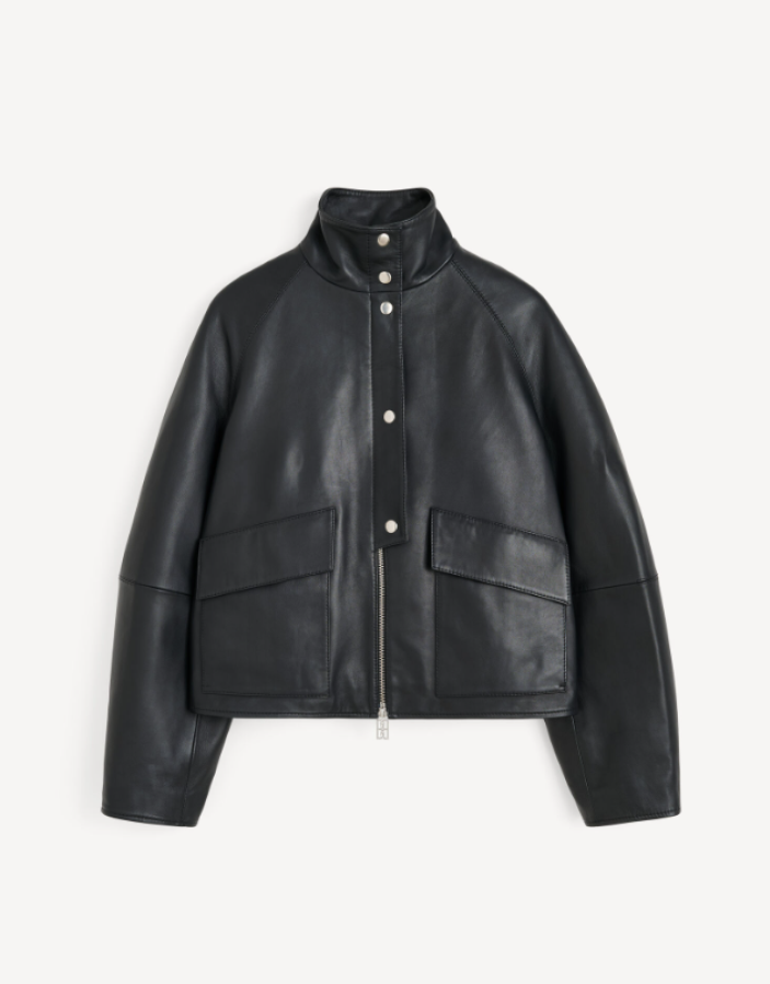 By Malene birger SS26 - Suzanne leather jacket - Black