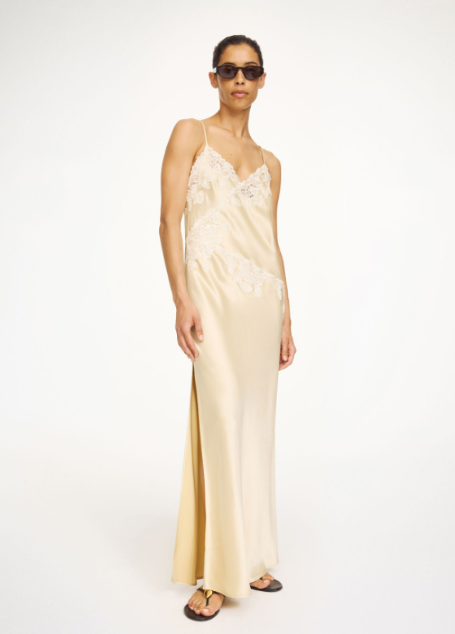 By Malene Birger SS26 - Vera satin maxi dress - vanilla cream By Malene Birger SS26 - Vera satin maxi dress - vanilla cream