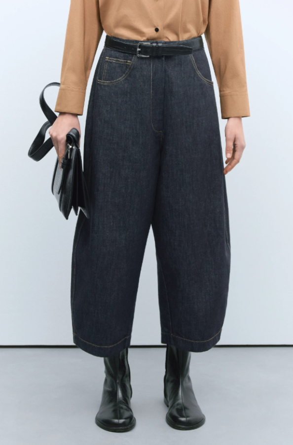 CORDERA PF25 - DENIM CURVED PANTS BLACK