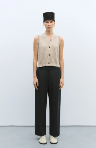 CORDERA PF25 - FLECKED COTTON VEST NATURAL