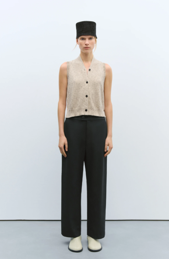 CORDERA PF25 - FLECKED COTTON VEST NATURAL