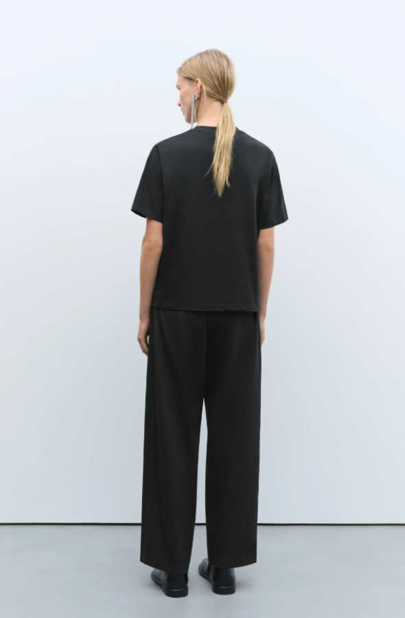 CORDERA PF25 - INSTANTE EMBROIDERED T-SHIRT BLACK
