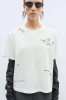 CORDERA PF25 - INSTANTE EMBROIDERED T-SHIRT WHITE