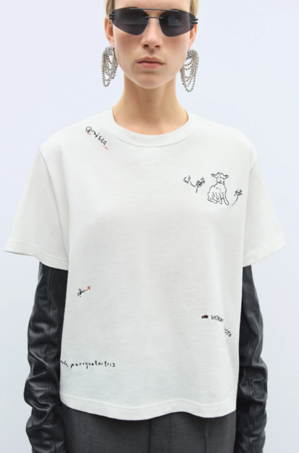 CORDERA PF25 - INSTANTE EMBROIDERED T-SHIRT WHITE