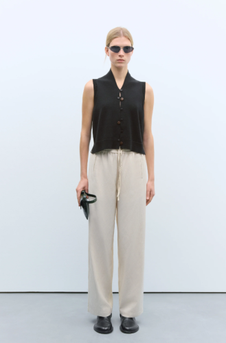 CORDERA PF25 - MERINO WOOL WAISTCOAT BLACK