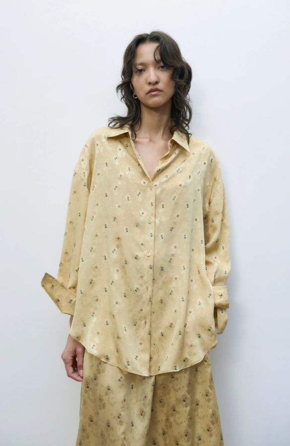 Cordera SS24 - Silk floral shirt - jojoba