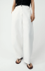 Cordera SS26 - Cotton & linen curved pants - White