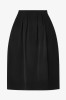 DAGMAR AW24 - Curved pleated skirt black