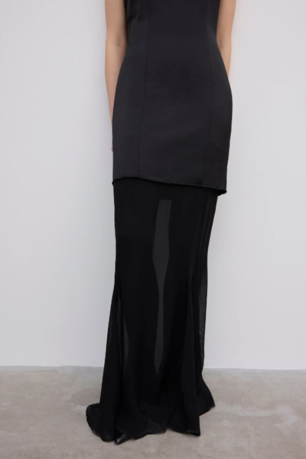 Dagmar AW25 - Two-layer maxi dress - Black