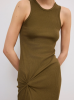 Dagmar PF26 - Knot tank dress - Dark Olive Green